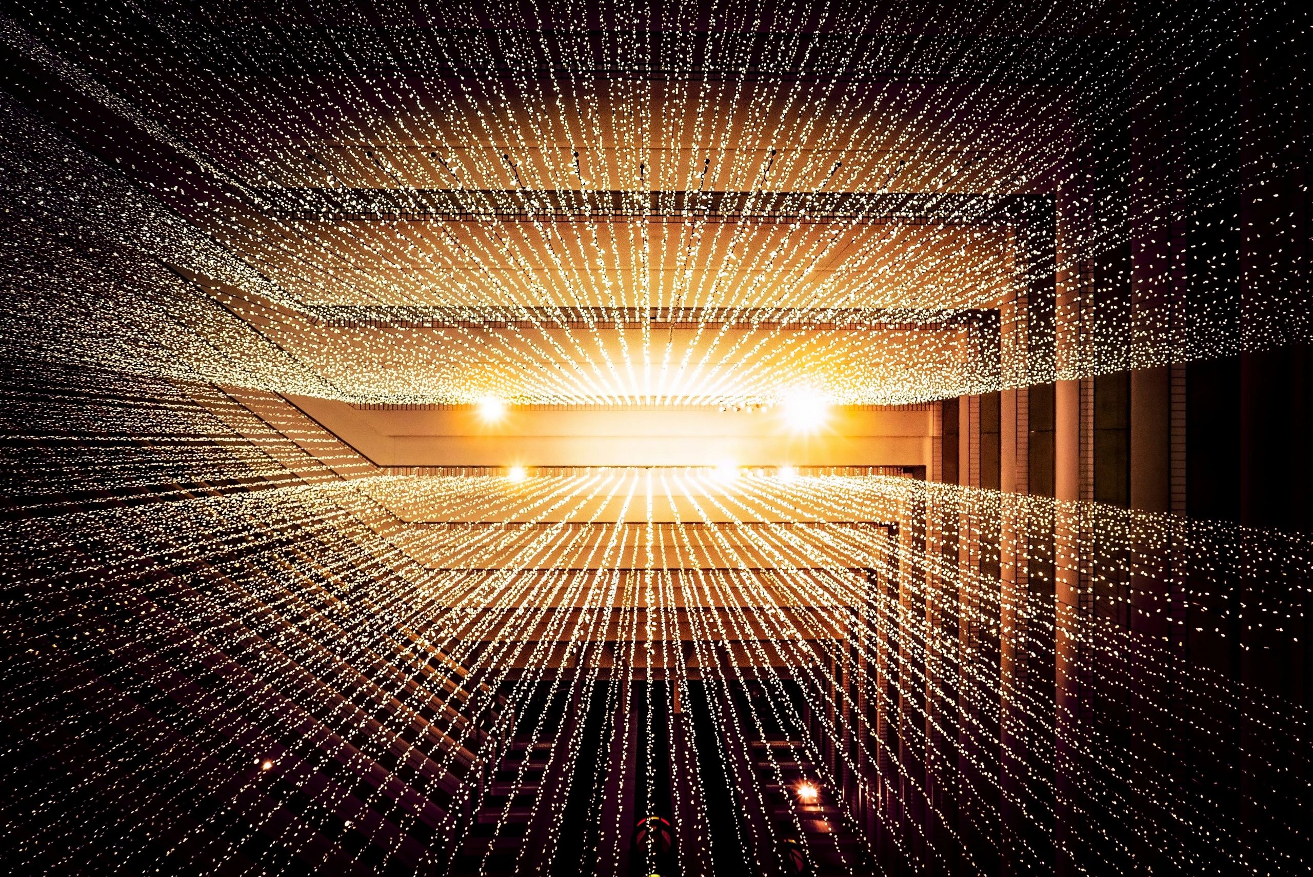 Illuminated tunnel representing your future